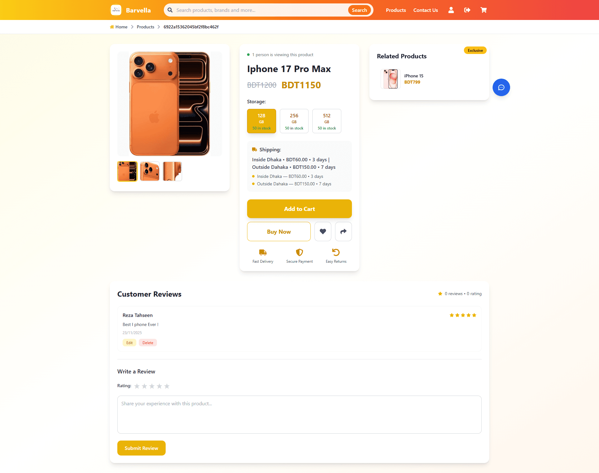 E-commerce Website